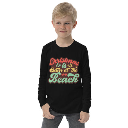 CHRISTMAS IS BETTER AT THE BEACH YOUTH LONG SLEEVE TEE