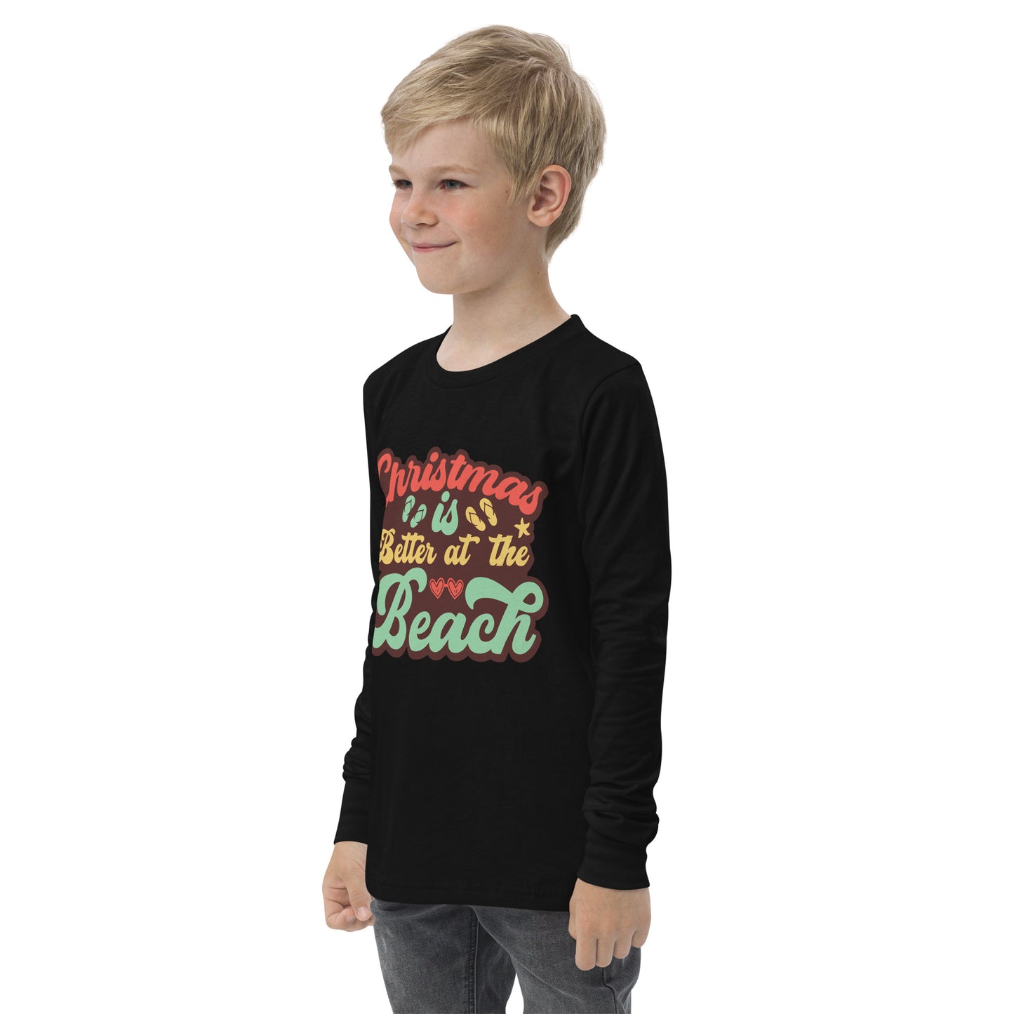 CHRISTMAS IS BETTER AT THE BEACH YOUTH LONG SLEEVE TEE