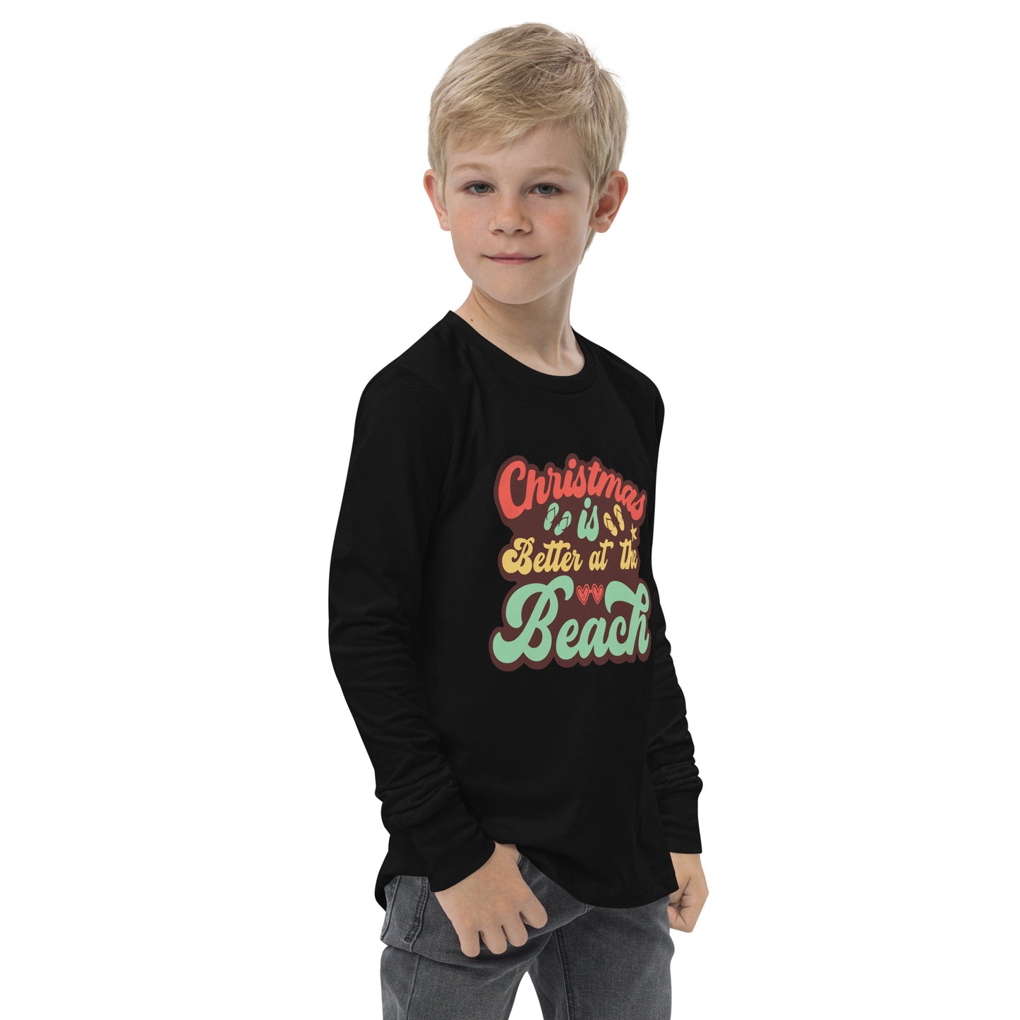 CHRISTMAS IS BETTER AT THE BEACH YOUTH LONG SLEEVE TEE