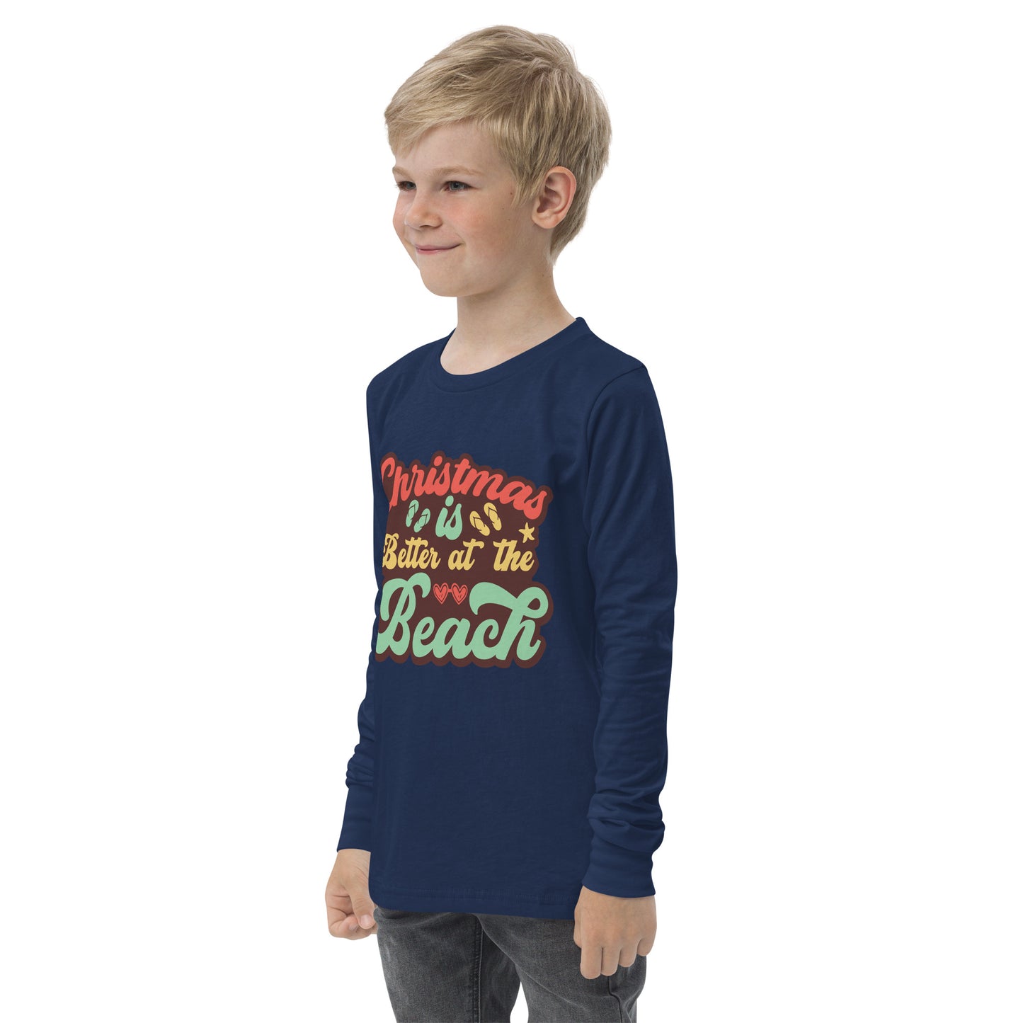 CHRISTMAS IS BETTER AT THE BEACH YOUTH LONG SLEEVE TEE