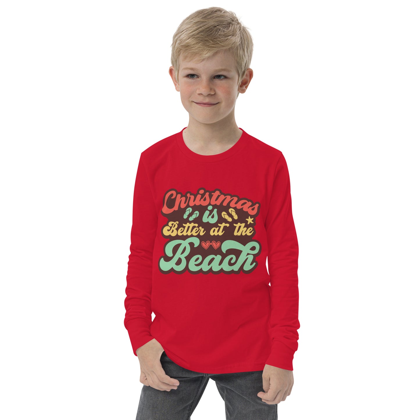 CHRISTMAS IS BETTER AT THE BEACH YOUTH LONG SLEEVE TEE