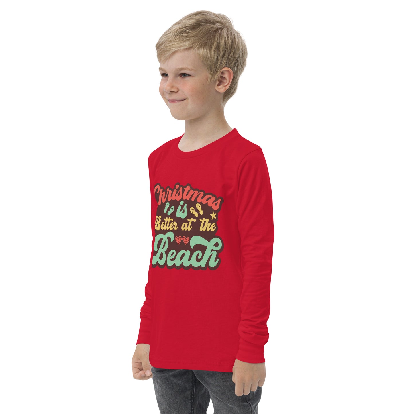 CHRISTMAS IS BETTER AT THE BEACH YOUTH LONG SLEEVE TEE