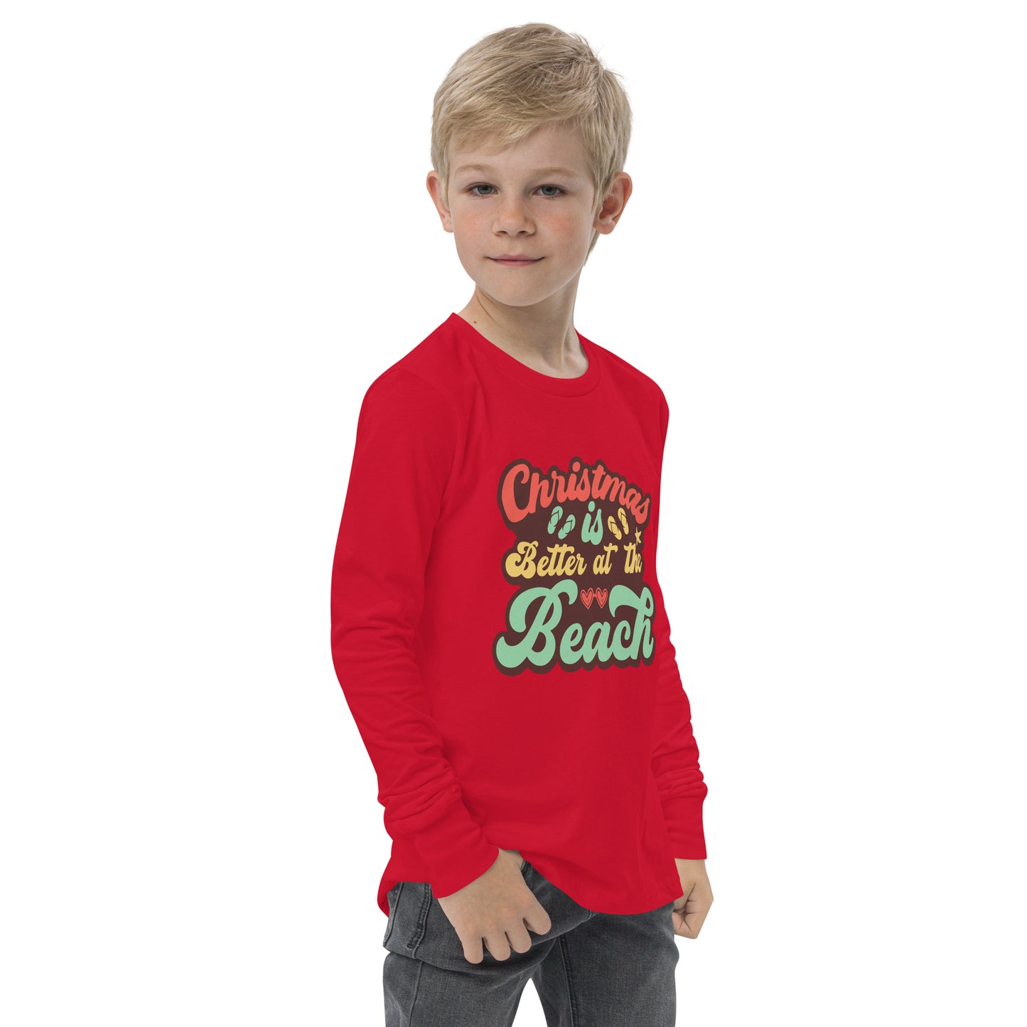 CHRISTMAS IS BETTER AT THE BEACH YOUTH LONG SLEEVE TEE