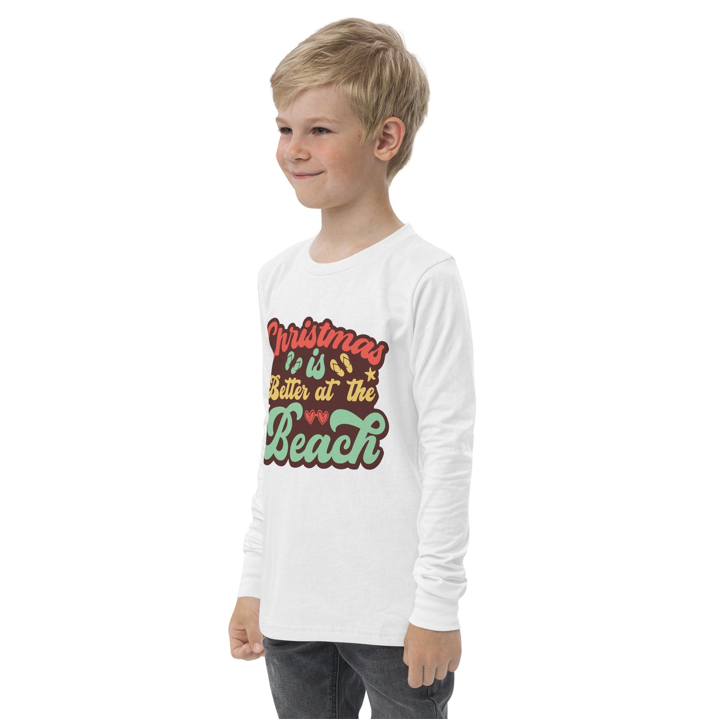 CHRISTMAS IS BETTER AT THE BEACH YOUTH LONG SLEEVE TEE